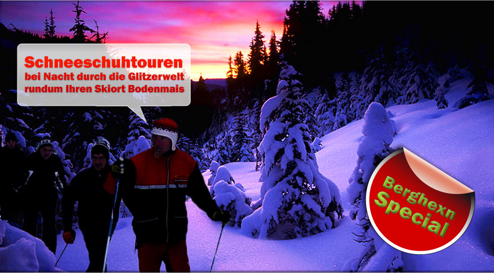 Ein Winterhighlight der Berhexn aus Bodenmais Schneeschuhwanderung durch den Bayerischen Wald