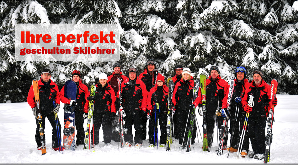 Das Team der Wintersport Schule Berghexn Skilehrer der Ski-Schule Bayerischer Wald