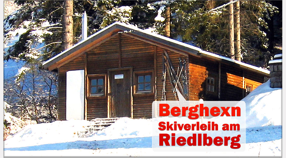 Der Skiverleih in der urigen Holzhütte direkt am Skihang im Skigebiet Riedlberg Skiverleih - Skigebiet Riedlberg
